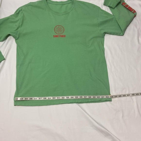 SAINT PABLO,TOUR,GREEN,LONG SLEEVE, MEN’S T-SHIRT. Chest-44 Inches - Picture 6 of 13